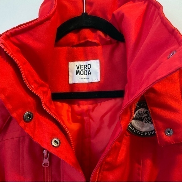 Vero Moda Polar Expedition Red  Winter Coat Size XS - Picture 4 of 6